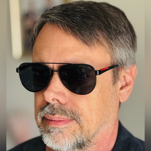 Prada Dark Aviator Sunglasses. New in the box. Full inclusion. Unisex - Picture 2 of 4